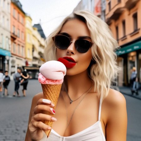Девушка с мороженым