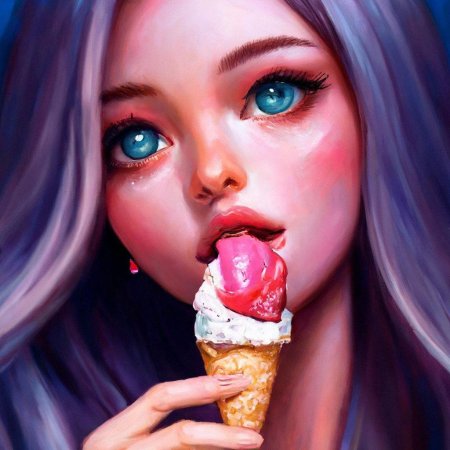 Девушка с мороженым