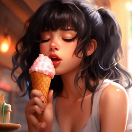 Девочка с мороженым