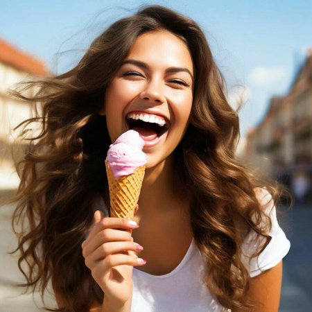 Девушка с мороженым