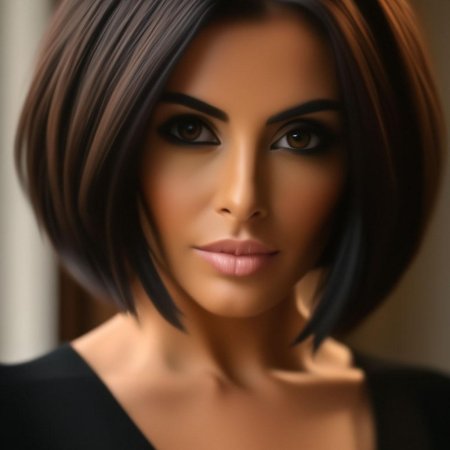 Каре брюнетка