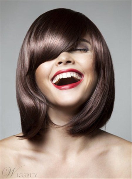 Каре каштановые волосы