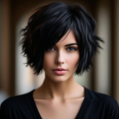 Короткие стрижки для брюнеток