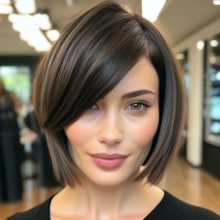 Стрижка с челкой каре