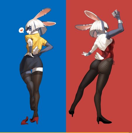 Фурри крольчиха