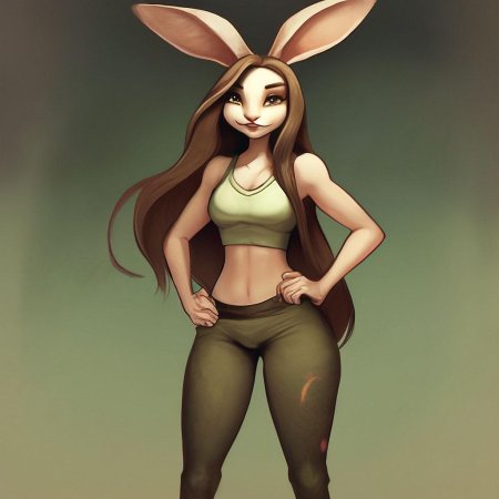 Фурри кролик девушка