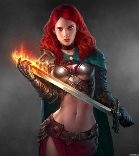 Эльфийка с рыжими волосами