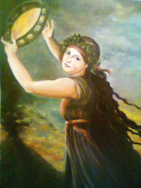 Бруни девушка с бубном 1827