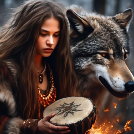 Волк девушка