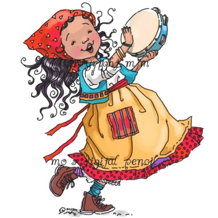 Девочка с бубном