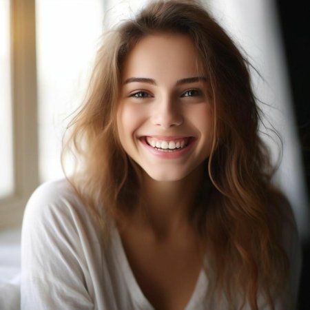 Милая улыбка девушки