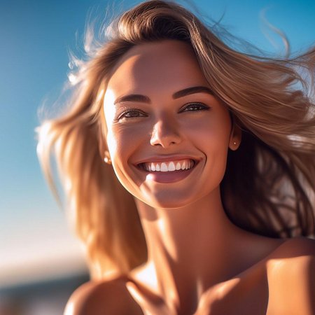 Лицо улыбка