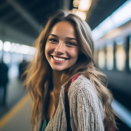 Девушка улыбка