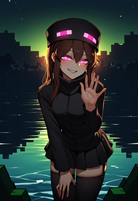 Эндермен и крипер аниме