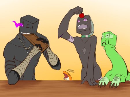 Майнкрафт эндермен и крипер любовь