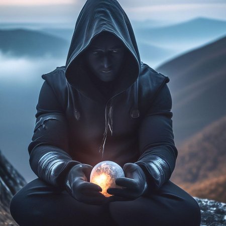 Парень в капюшоне арт