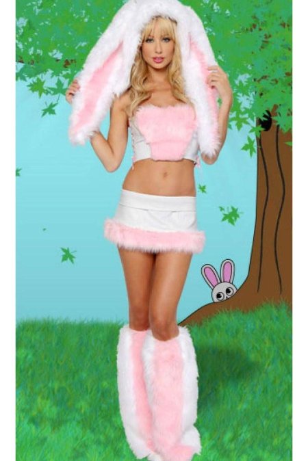 Костюм розового зайца