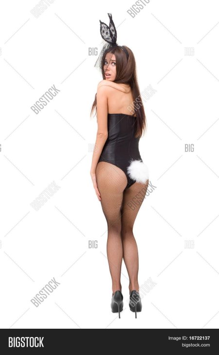 Попка в костюме зайчика