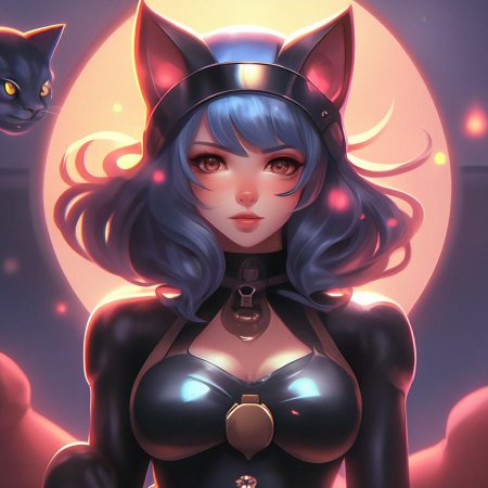 Девушка кошка