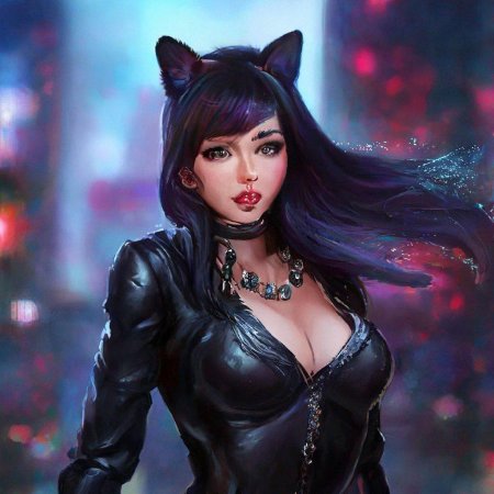 Девушка кошка