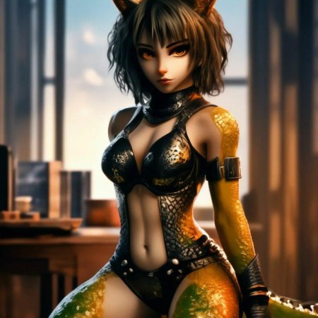 Девушка кошка