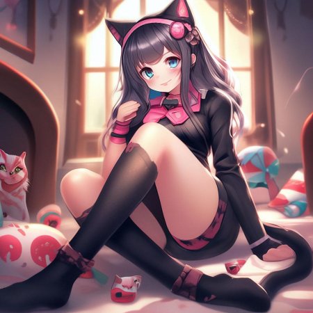 Аниме кошка девочка