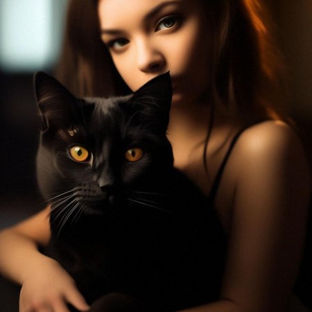 Кошка черная