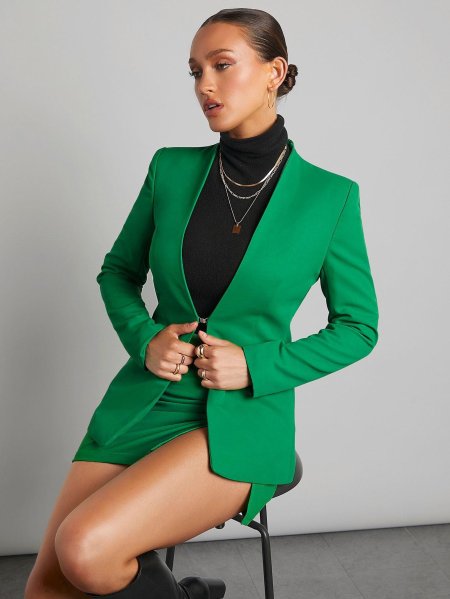 Салатовый блейзер