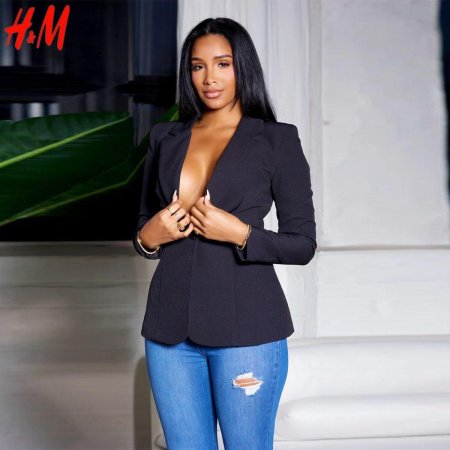 Женский пиджак на одной пуговице с