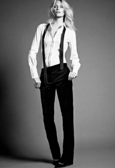 Кейт Мосс в мужском костюме