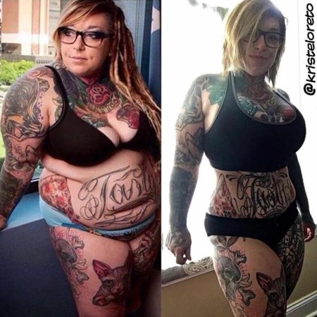 Тату на полненьких девушках
