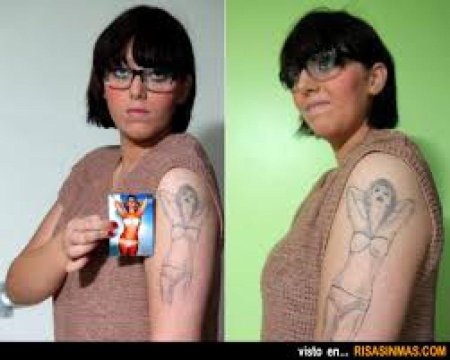 Тату на полных девушках