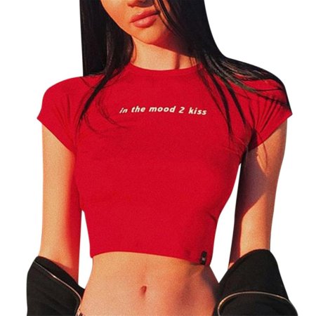 Короткая футболка для фитнеса