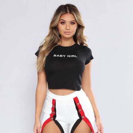 Укороченная футболка женская