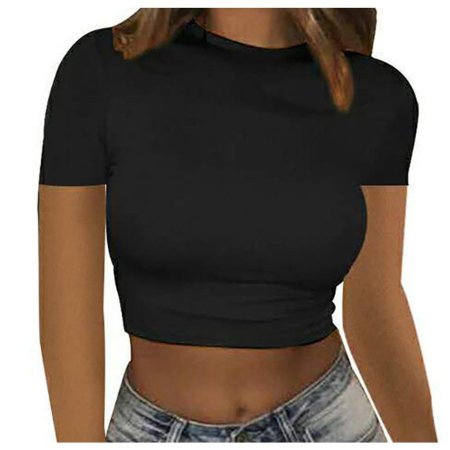 Кроп топ черный