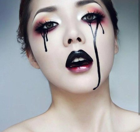 Макияж слезы