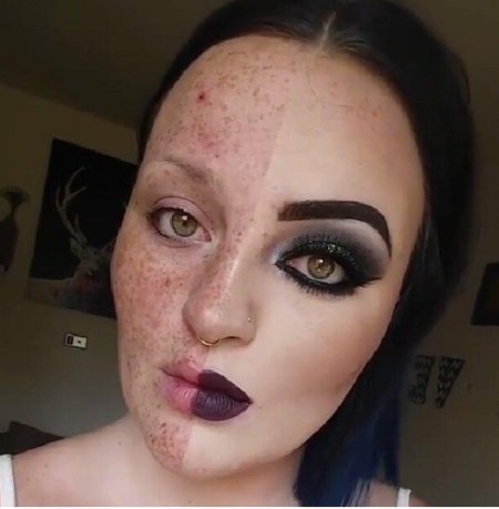 Накрашенная девушка