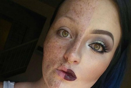 Накрашенная девушка