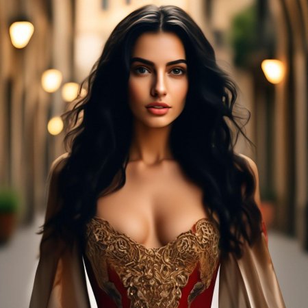 Девушка в роскошном платье