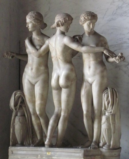 Три грации скульптура Лувр