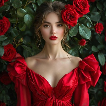 Красивая девушка в платье