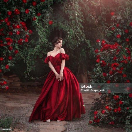 Фотосессия в красном платье