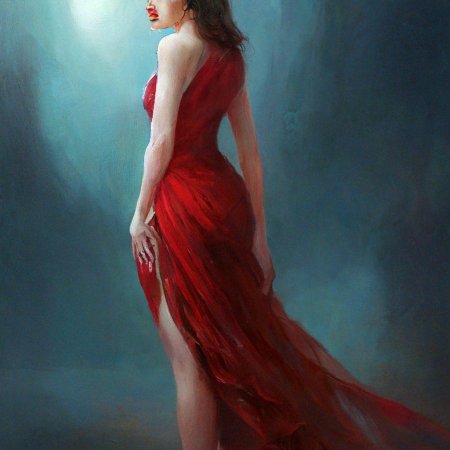 Женщина в красном