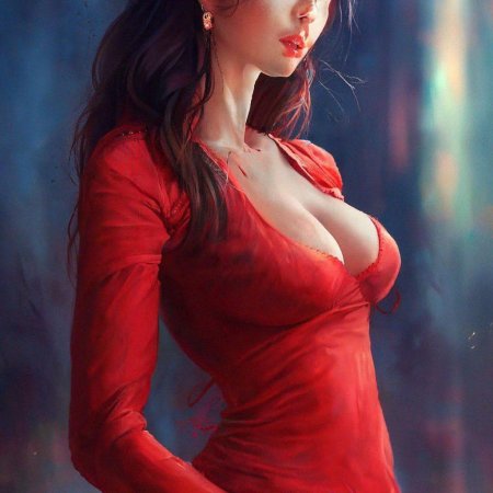 Девушка в красном