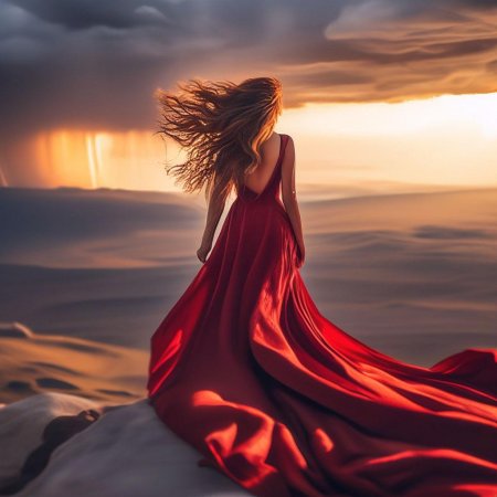 Платье на ветру