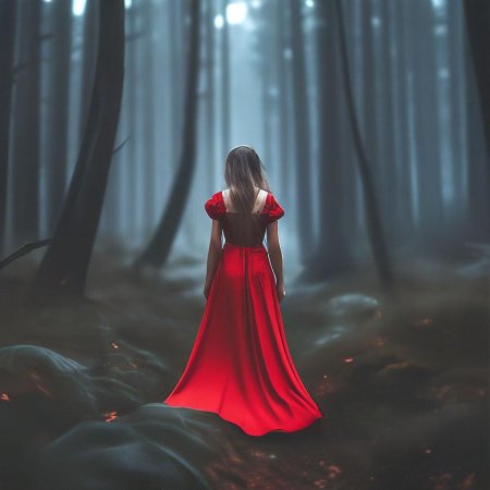 Фотосессия в лесу платье