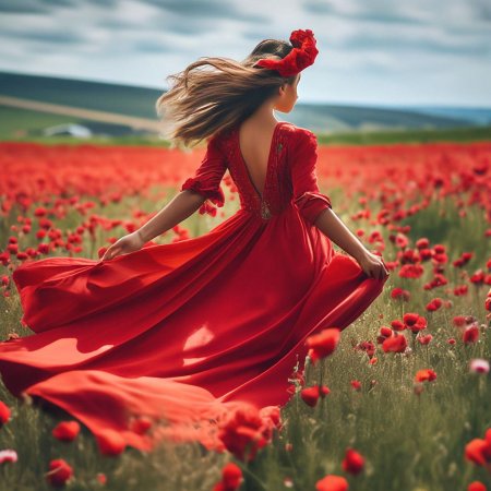 Фотосессия в маковом поле