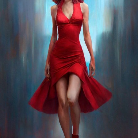 Образ в красном платье