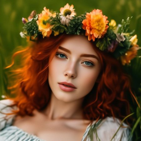 Рыжие волосы зеленые глаза