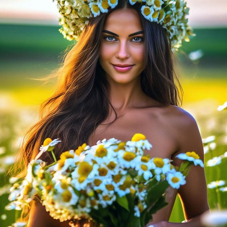 Фотосессия с ромашками